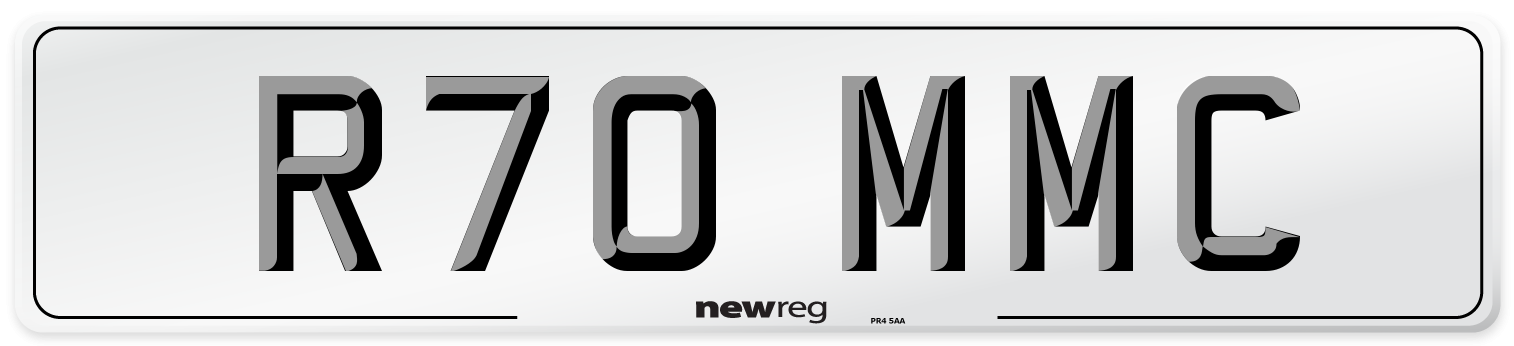 R70 MMC Number Plate from New Reg